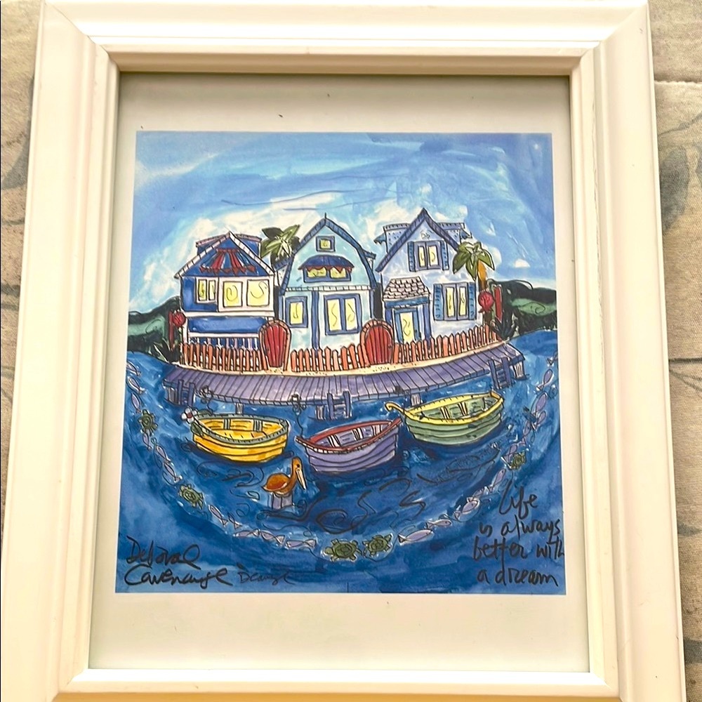 Coastal Dream Art Print in White Frame - Picture 2 of 4
